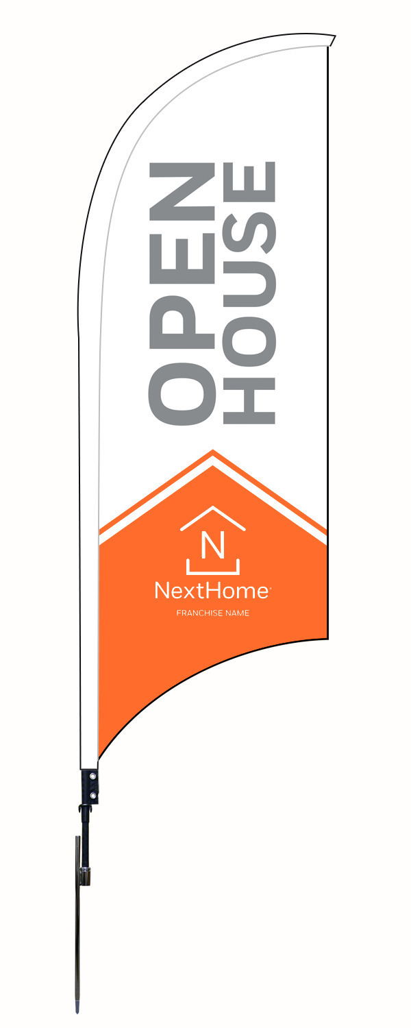 Open House Feather Flag Unit, 9-Foot- Printed on both sides